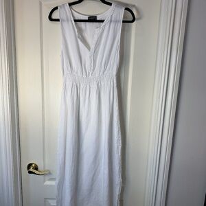 Terzo Millennio Made in Italy White Maxi Dress Italian Bride Minimalist Dress L